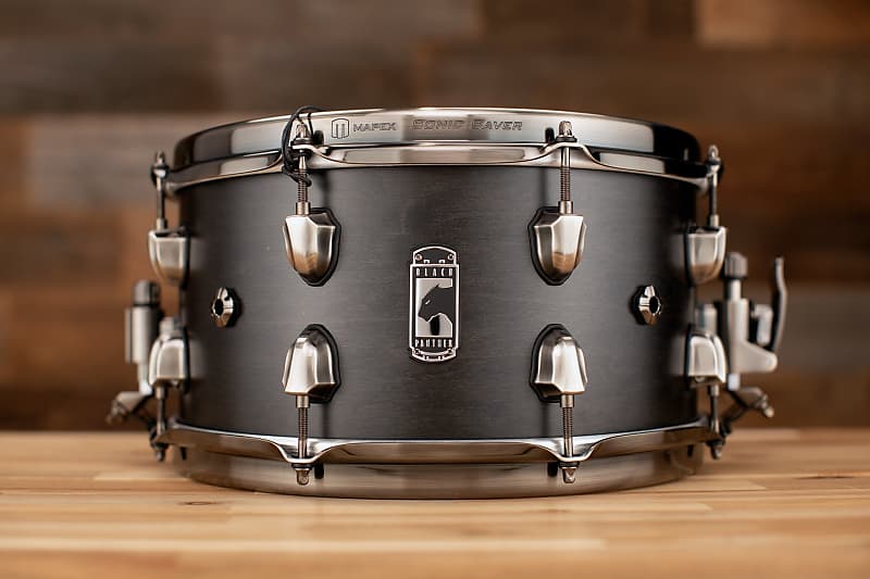Mapex Black Panther Hydro 13 X 7 Maple Snare Drum, Flat Black Transparent Lacquer (B Stock) image 1