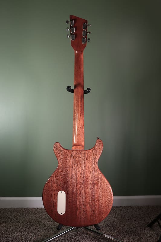 Relic Jatoba top Les Paul Double Cut Junior Copy - Binding Relic Jatoba top Les Paul Double Cut Junior Copy - Binding