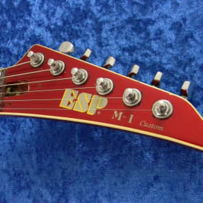 ESP M1 Custom Vintage 1987 Floyd Rose Candy Apple Red Body Neck Through W Case image 12