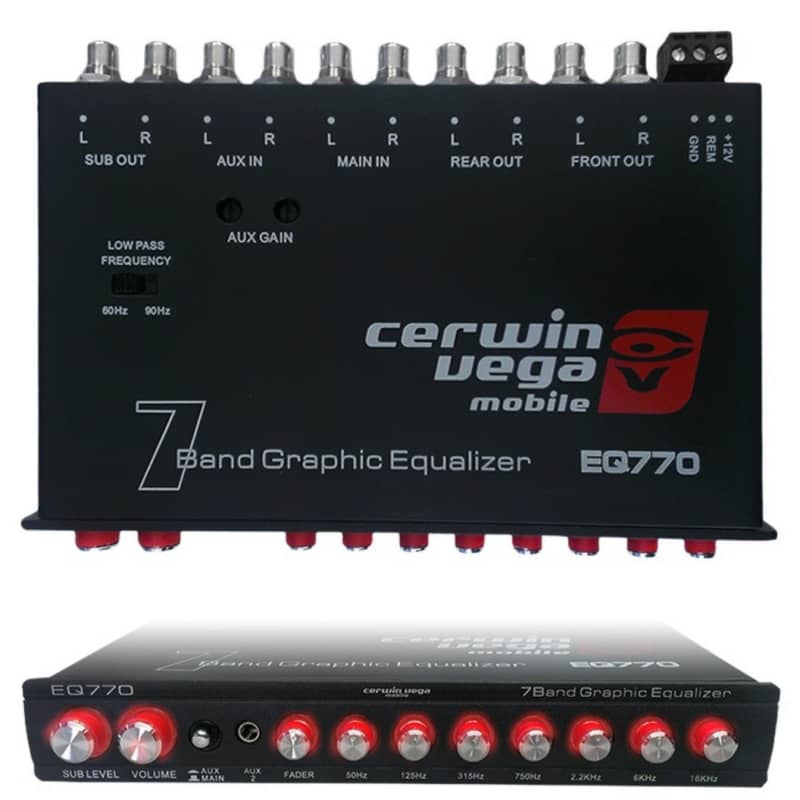 CVP2 - 2 Channel line output converter, digital bass enhancer, includes  remote control + LAB label - Cerwin Vega