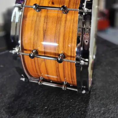 Tama S.L.P. G-Maple Snare Drum - 7 x 14in. - Gloss Tangerine Zebrawood Auth Dealer Free Shipping! image 4