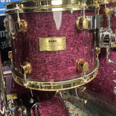 Carmine Appice’s Complete Mapex Orion Series Set, 6-Piece Plus Hardware and Cases! Excellent!! - Birdseye Transparent Violet image 15