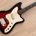 1967 Harmony Bobkat H14 Barclay-Branded Vintage Guitar Red Sunburst w/ DeArmond Gold Foil