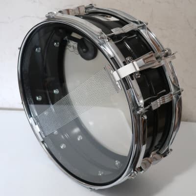 Ludwig LM404 Acrolite 5x14" 8-Lug Aluminum Snare Drum with Black/White Badge 1994 - 2012 - Black Galaxy image 7