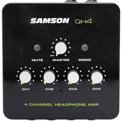 Samson QH4 4-Channel Studio/Podcast Monitoring Headphone Amplifier Amp image 2