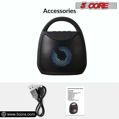 5 Core Bluetooth Speaker 5W Rechargeable Portable Loud Stereo Sound Outdoor Wireless Speakers Mini Waterproof 4 Hours Play Time Indoor Outdoor use  BLUETOOTH-13B image 4