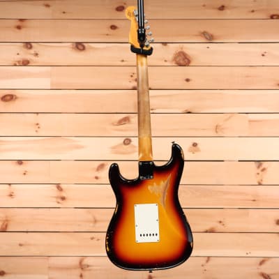 Fender Custom Shop Limited 1964 Stratocaster Reissue L-Series Heavy Relic - Faded/Aged 3 Tone Sunburst - L11421 - PLEK'd image 9