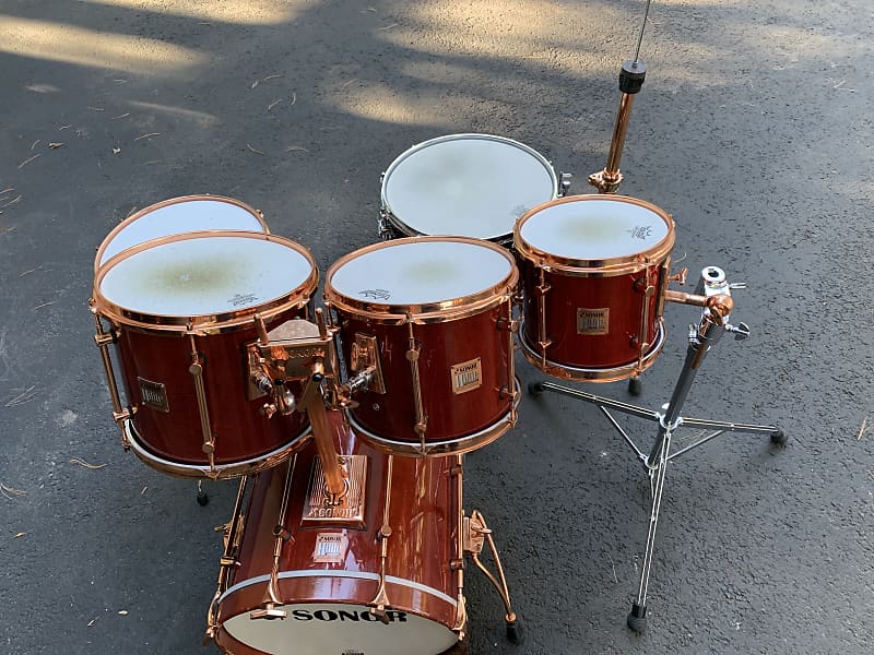 Sonor Hilite Exclusive Red Maple Bop drum kit 6 pc. set 10 12 13 14 tom  18 bass +14 Snare + HH