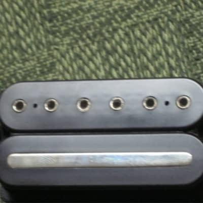 used (less than lite average wear) genuine DiMarzio BHWP3 BRIDGE  (F-spaced) pickup [which is an OEM-supplied DiMarzio "Drop Sonic" (D-Sonic)], early to mid 2000s, BLACK (+ screws) 11.45k, from early JP6, wire needs to be lengthened image 4