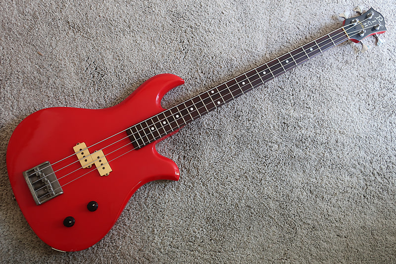 Vintage 1980s BC Rich Eagle Bass NJ Series Red Clean Solid Sound Of Thunder image 1