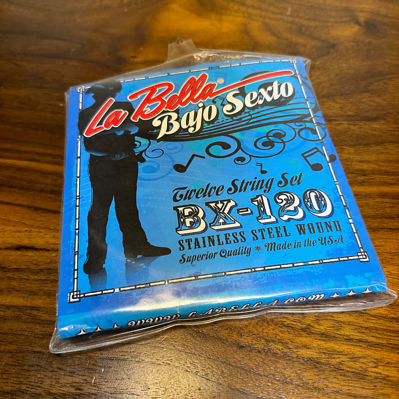 La Bella Bajo Sexto BX120 Stainless Steel String Set - 12 Strings Loop End image 1