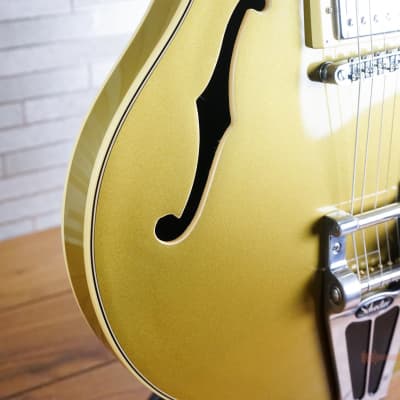 Schecter Corsair Semi-hollowbody Electric Guitar - Gold Top image 7