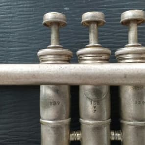 Wurlitzer Lyric 1800's Silver plated Trumpet w/ original case - In Very Good condition! image 6