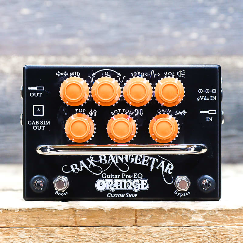 Orange Custom Shop Bax Bangeetar Guitar Preamp & EQ Black Effect Pedal w/Box