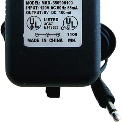 Electro Harmonix US9DC-100 Power Adapter, 9 Volt DC 100mA, Center Positive image 2