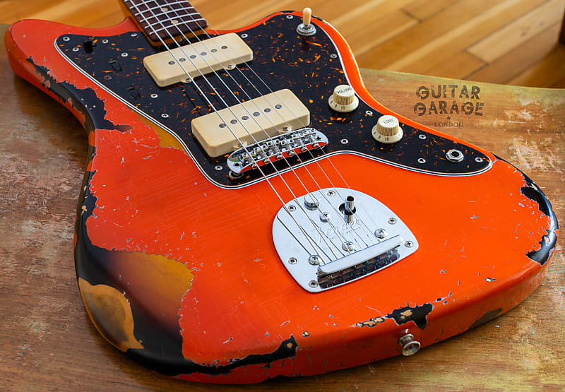 2007 Fender Japan Jazzmaster Fiesta Red nitro relic over