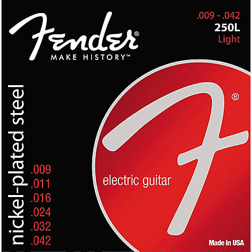 Fender Super 250L Nickel-Plated Steel Electric Guitar Strings Set - LIGHT 9-42 image 1