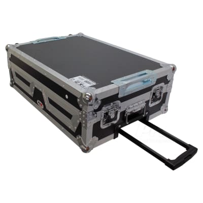 ProX 12" Mixer Case with Low-Profile Wheels and Retractable Handles (Black) image 8