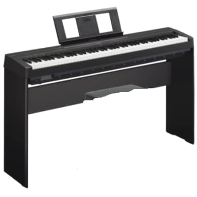 Yamaha P-45 Digital Piano 2015 - Present - Black with pedal, two person adjustable bench, portable and permanent supports options