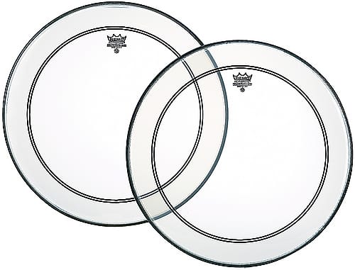 Remo 20" Clear Powerstroke 3 White Falam Bass Drum Head image 1