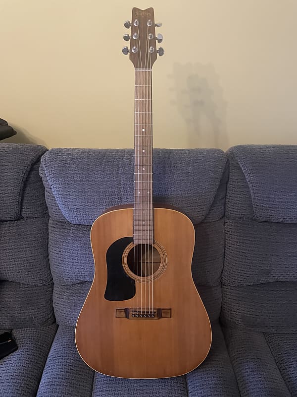 Washburn Left Handed Acoustic Guitar 1990s Natural Reverb