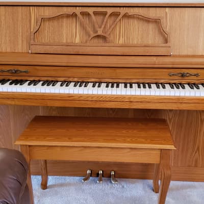 Wyman Upright Piano Oak image 2