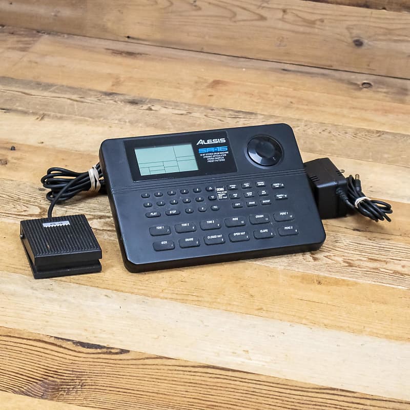 Alesis SR16 Drum Machine with Footswitch Reverb