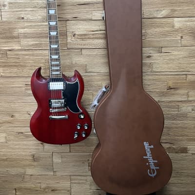 Epiphone 1961 Les Paul SG Standard guitar 2023 - Aged Sixties Cherry 6lbs 12oz w/hard case. Mint! image 17