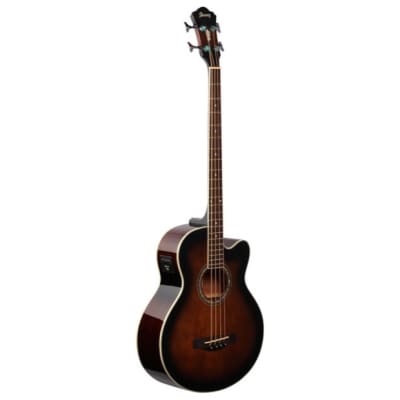 Ibanez AEB10E Acoustic-Electric Bass, Dark Violin Burst image 4