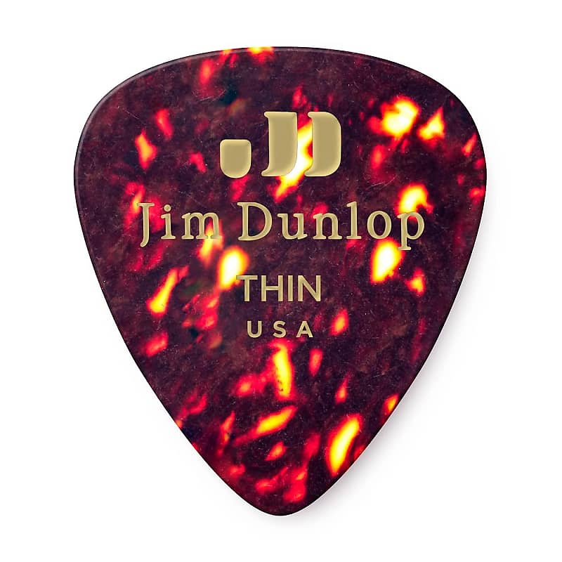 Dunlop 483P05TH Celluloid Standard Classics Thin Guitar Picks (12-Pack) image 1