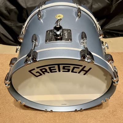 Gretsch Broadkaster 12/14/18 Drum Set Satin Ice Blue Metallic- Free Shipping! image 2