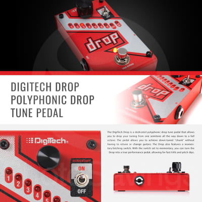DigiTech Drop Polyphonic Drop Tune Pitch-Shifter Pedal with Deluxe Accessory Bundle image 2