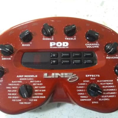 Very rare Line 6 POD 1.0 and POD 2.0 with original Line 6 AC