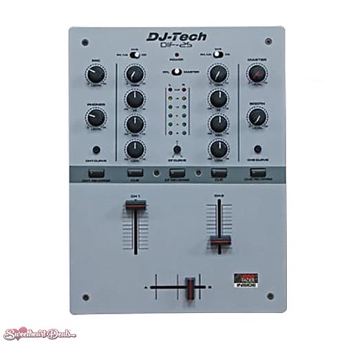 DJ Tech DIF-2S 2 Channel Full Featured Scratch Mixer Gray