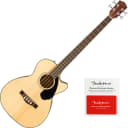 Fender CB-60SCE Natural Acoustic-Electric Bass Guitar w/ Fender Play Prepaid Card