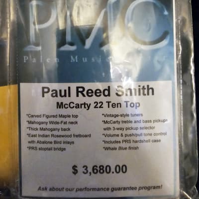 PRS Paul Reed Smith Custom 22 10-Top 2007 - Whale Blue image 5