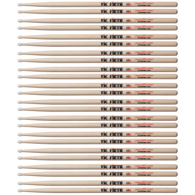 12 Pairs Vic Firth X5A Nylon Tip American Classic Extreme 5A Drumsticks Brick image 1