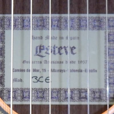 Esteve 3CE cutaway classical crossover guitar w/ electronics image 7