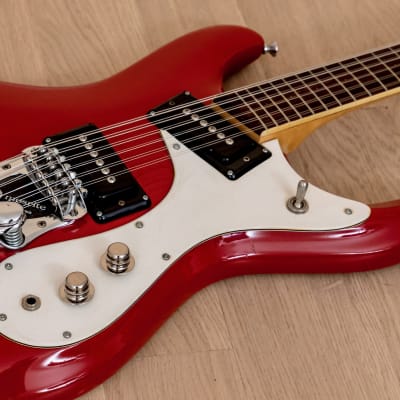 1960s Mosrite Ventures Model XII Vintage 12 String Electric Guitar Red w/ Case, USA-Made image 6
