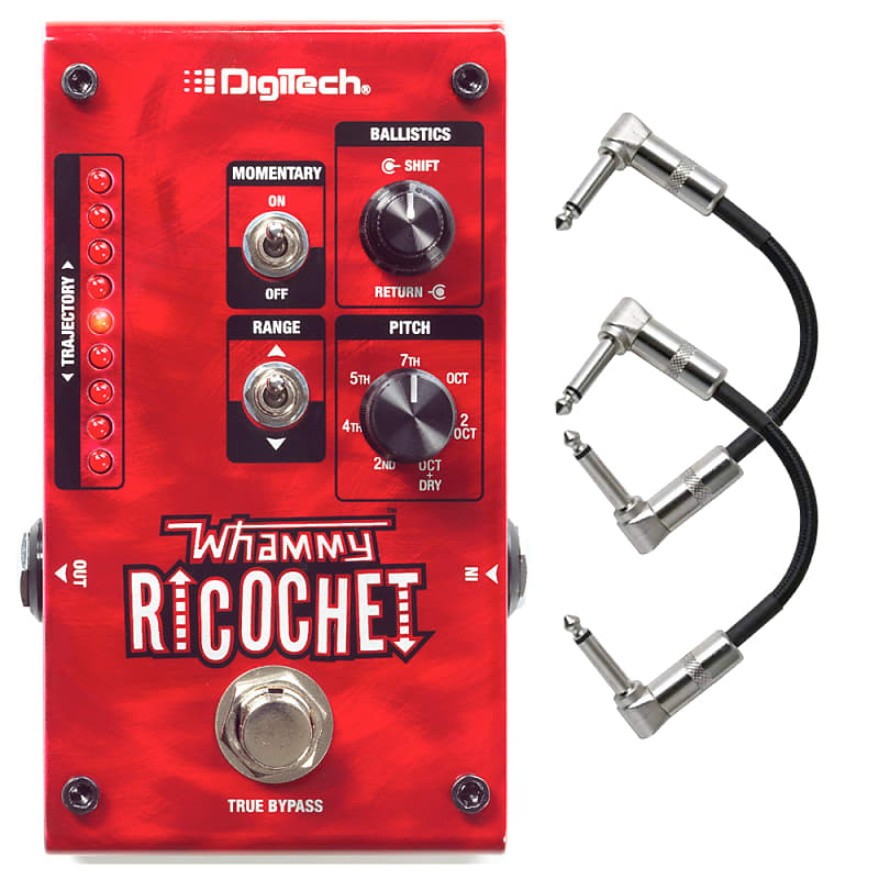 DigiTech Whammy Ricochet Pitch Shifting Guitar Effects Pedal with Patch  Cables