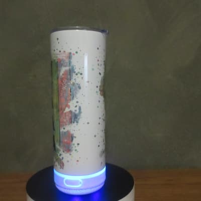 16 oz Blue Tooth Speaker Tumbler with USB Cable White / Multi image 2
