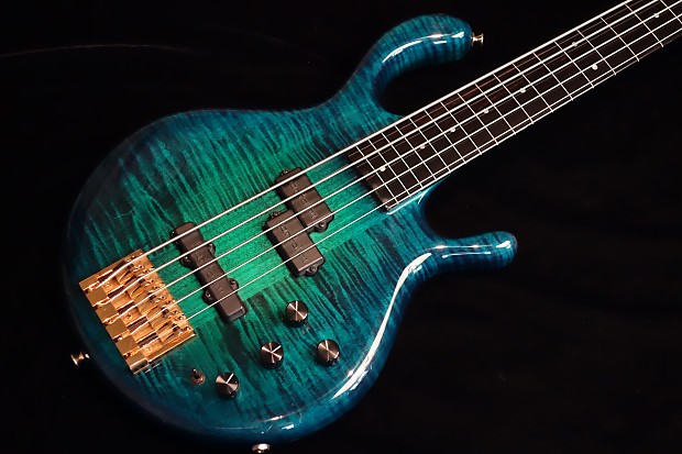 Pedulla PentaBuzz 1989 Blue-Green Burst 5 String Fretless Bass