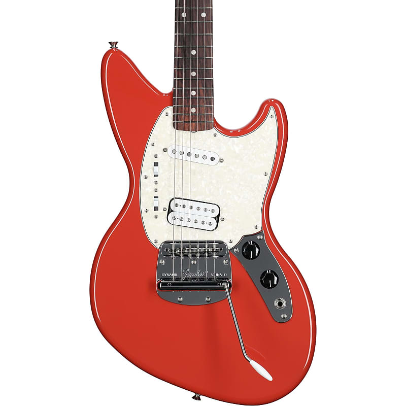 Fender Kurt Cobain Jag-Stang Electric Guitar (with Gig Bag), Fiesta Red