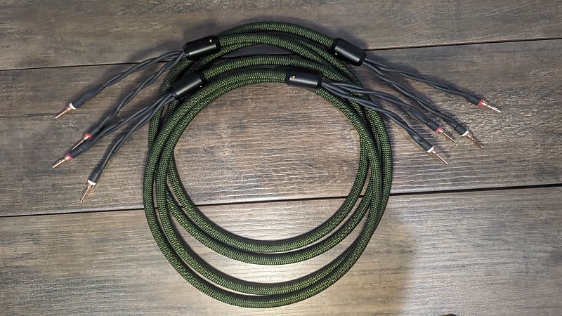 Speaker Cables, Canare 4S11G, Solid Copper Banana plugs, | Reverb