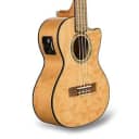 Lanikai QM-NACET Quilted Maple Tenor Acoustic-Electric Ukulele in Natural Stain Finish