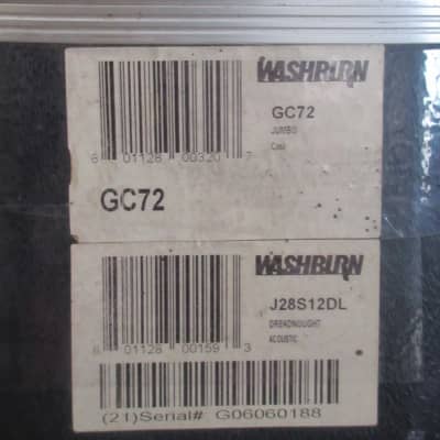 Washburn J28SDL 12 String with Hard Shell Case image 16
