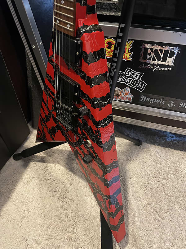 Edwards Kerry King KKV crackle Slayer Japan 90s by ESP with Edwards Kerry King KKV crackle Slayer Japan 90s by ESP with