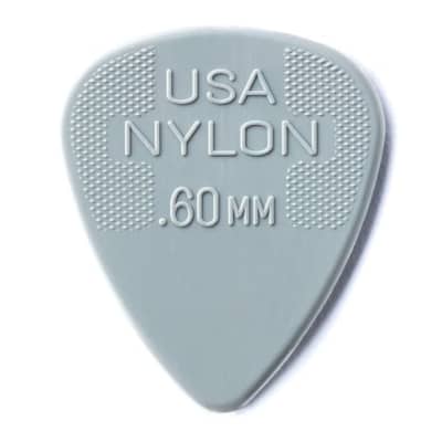 Dunlop Nylon Standard Picks .60 mm, Light Grey, 72 Picks image 2
