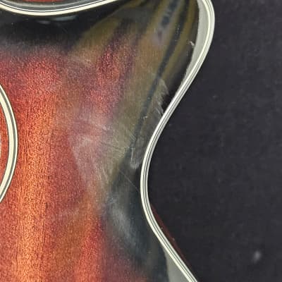 Ibanez AEGB24EMHS Acoustic-electric Bass - Mahogany Sunburst High Gloss -  Factory Smudge image 5