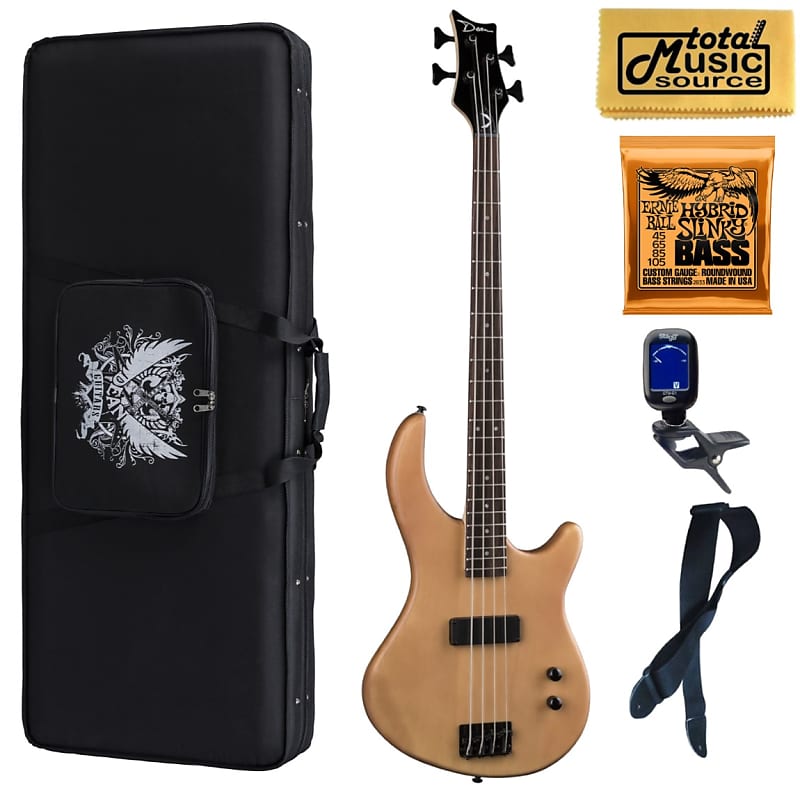 Dean E09M Edge Mahogany Electric Bass Guitar Natural, Light Reverb